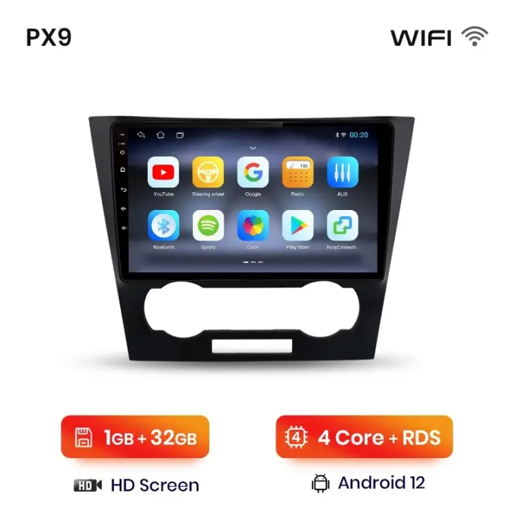 AWESAFE inalámbrico CarPlay Android Auto Radio para Chevrolet, Chevy Epica 1 2006 2007 2008 2009 2010 2011 2012 coche reproductor multimedia GPS 2 din autoradio volante controles RDS Bluetooth - 1