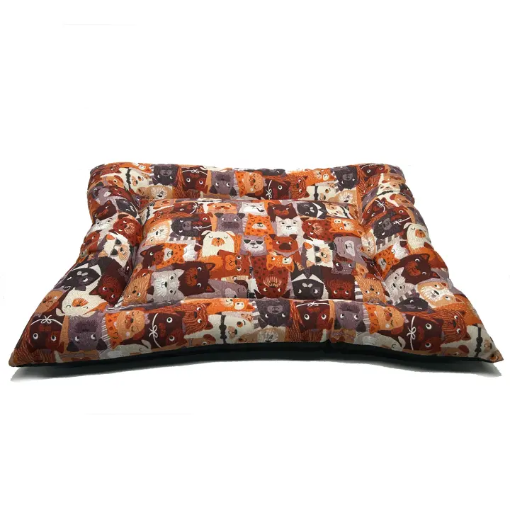 Colchoneta para Mascotas, Cama para Perros y Gatos con Relleno de Fibra Hueca Siliconada, Ultra Suave, Tamaños S/M/L/XL, Portátil y Cómoda para Sofá o Suelo - 1