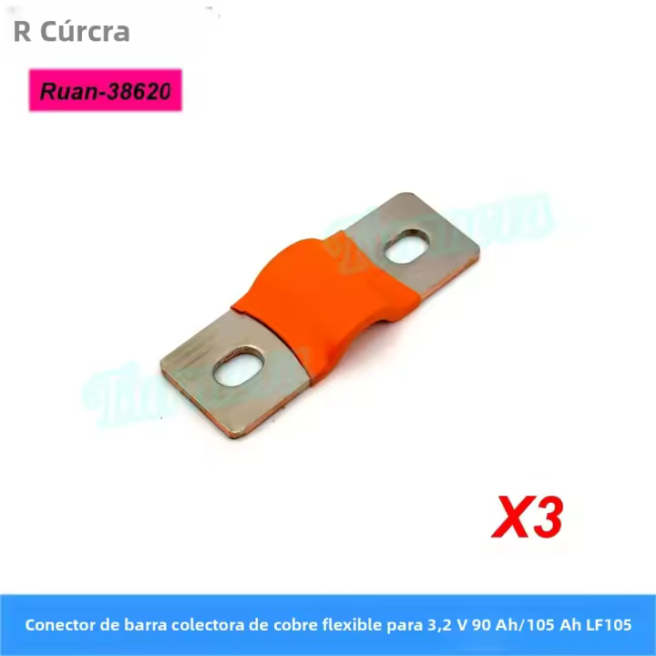 Conector De Barra Flexível De Cobre Para Bateria Lifepo4 Turmera 12V 24V 48V Adecuado Para EVE LF105 3.2V 90Ah 105Ah Tamaño 59mm*20mm - 1