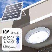 Luz Solar Exterior LED IP67 Impermeable Con Paneles Solares Para Pasillo Courtyard Instalación En Techo Interior Luz Solar Moderna - details 0
