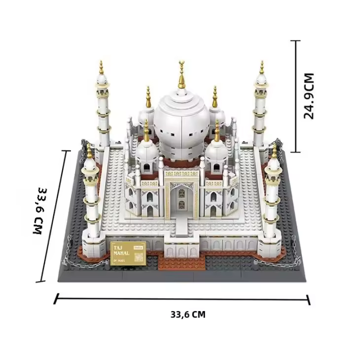Juego De Bloques De Construcción Creativo 1113pcs Taj Mahal Grande Modelo Compatible Con 10189 Kit De Bloques Para Niños - 1