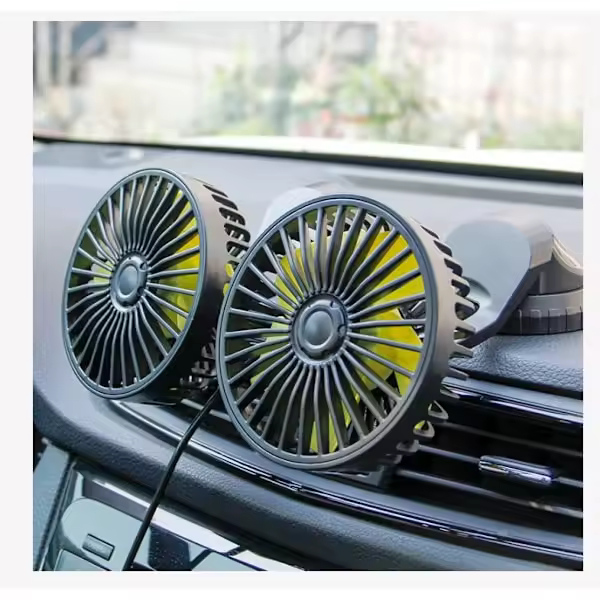 Ventilador portátil para coche. Funcionamiento Silencioso que garantiza un entorno de conducción de código. La circulación del Aire mantiene fresco el aire en el vehículo. - 1