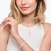 Thomas Sabo Colgante Charm Mujer rosa gota plata 2028-041-9 - details 0