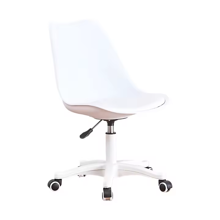 LUTODY - Silla oficina giratoria regulable, Asiento polipiel cuero sintético, Despacho escritorio, Estilo nórdico ergonómico, Con rueda suave - 1