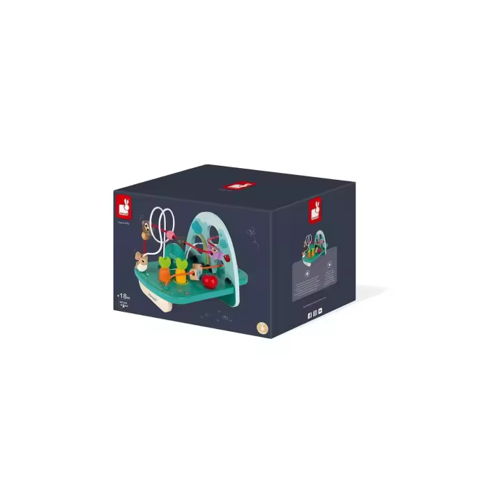 Janod JU08254 Lopping Conejo - Juego de Construcción de Madera con Cuentas de Conejo y Habilidades de Desarrollo - 1