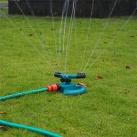 Automatic Lawn Sprinkler 360°Rotating 3 Arm Garden Sprinkler Water Sprinkler 12 Nozzles Watering System - details 0
