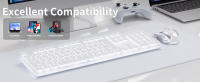 Teclado Membránico Inalámbrico EWEADN V3 BT De 104 Teclas Tamaño Completo Silencioso Con Iluminación Para Oficina Y Juego Compatible Con Desktop PCS - details 5