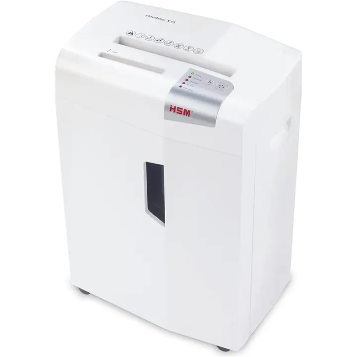 HSM X15 triturador de papel Corte en partículas 57 dB 23 cm Plata, Blanco - 1