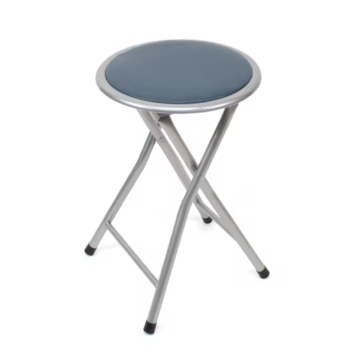 THE SECRET HOME - Taburete Plegable de Metal - Pack 1 y 2 - Acolchado - Ideal Cocina - 1