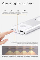 Luz LED Recargable USB Con Sensor De Movimiento Para Iluminación De Armarios Y Cocinas Blanco/ Negro Tamaños 20CM/30CM/40CM/50CM - details 6