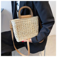 Bolso de Mujer JIOMAY 2023 Verano Bolsos de Mano de Diseñador Bolso de Hombro de Playa con Mango de Madera Cierre de Cordón Tejido de Poliéster - details 23