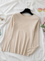 Suéter De Mujer 2025 Slim Knitted Pullovers De Alta Calidad Simplicidad Cálida O-neck Basic Solido Casual Top De Algodón Y Acrílico - details 3