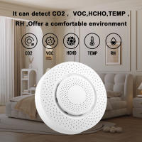 Monitor De Calidad Del Aire Inteligente WiFi Tuya Con Sensor De Formaldehído VOC CO2 Temperatura Humedad Para Escena Doméstica - details 0