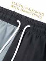 Shorts De Baloncesto Para Hombres Con Patrón Colorblock Y Rayas Secado Rápido Cintura Con Cordón Bolsillos Para Gimnasio Y Running - details 8
