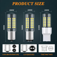 2x T15 1156 BA15S P21W T20 7440 LED Bulbs 3030 54smd CanBus Lámpara Para Luces De Señalización Retroiluminación 12v Universal - details 6