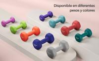 SONGMICS Juego de 2 Mancuernas, Mancuernas Hexagonales con Superficie de Vinilo, para Fitness, Ejercicio, Entrenamiento, para Gimnasia en Casa,  Gris Paloma/Azul Puerto - details 2