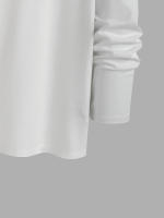Camiseta De Manga Larga Para Hombre Con Impresión Cuello Redondo Versátil Casual De Verano Prenda De Vestir Para Todo El Año - details 10