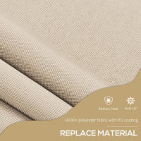 Outsunny Toldo Manual Retráctil 3,5x1,2 m Toldo Exterior Terraza Enrollable Altura Ajustable con Manivela 210-300 cm Sin Taladro Protección UV30+ para Balcón Jardín - details 5
