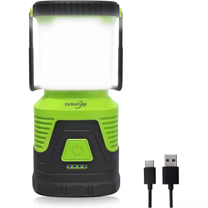 Tekstap Lámpara Camping IP54, Linterna de Camping Led Recargable Luces de Campamento 1000LM, Linterna para Interrupciones de Energía, Emergencia,  Cable USB Incluido - 1