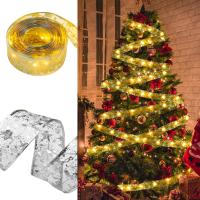 Cinta De Navidad Con Luz De Faeira Decoración DIY Para Casa Arbol De Navidad Adornos De Año Nuevo Navidad Xmas Decoración 2023 - details 2
