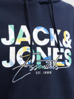 Jack & Jones Pack 2 Sudaderas con capucha Hombre Mod JJGEPLASS Color Iceberg Green y Sky Captian Logo estampado Moda Casual Informal ideal OTOÑO INVIERNO REF 279119 - details 7