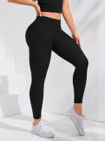 Leggings De Yoga Para Mujer Cintura Alta Suave Talla Sin Línea Deportivas Fitness Running Pantalones De Gimnasio De Pierna Larga - details 8