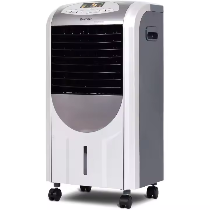 COSTWAY 5 en 1 Climatizador Evaporativo, Aire Acondicionado 75W, Purificador de Aire, Humidificador y Ventilador, 3 Velocidades, Control Remoto, Pantalla LCD, Tanque de Agua 7L, Temporizador 8H - 1