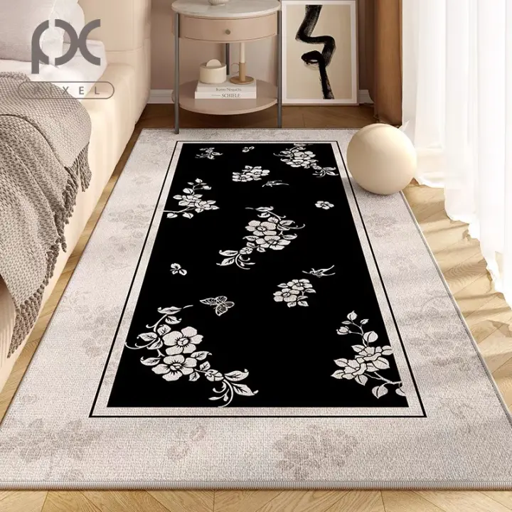 Carpetas De Piso Minimalistas Clásicas Antideslizantes Lavables Y Secado Rápido Para Sala De Estar Y Dormitorio Alfombrilla Cálida Para El Lado Del Cama Material Poliéster 100% - 1