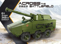 Juego De Construcción Educativo Serie Militar Tráiler De Transporte De Vehículos Blindados Leopardo Y Tanque T64 Bloques MOC Para Niños - details 6