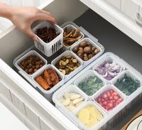 Caja De Almacenamiento Para Verduras Y Frutas Organizador De Cocina Plástico Frescorrefrigerador Para Cebolla Ajo Pimienta Y Alimentos - details 4