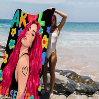 Toalla De Playa Microfibra Grande Karol G Manana Sera Bonito Toalla Rápida Para Piscina Yoga Viajes Absorbente Y Suave Tamaño 76x182 Cm - details 4