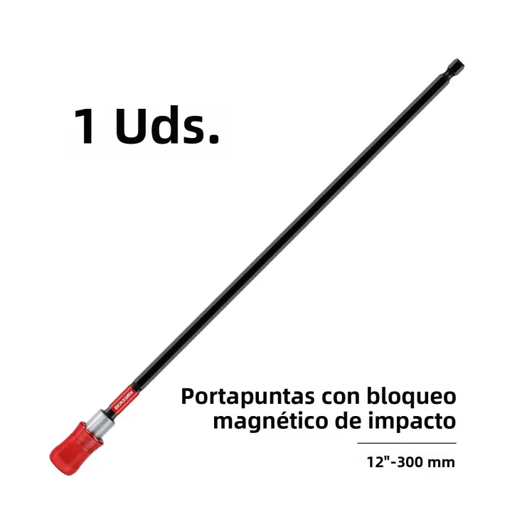 Geinxurn Soporte De Brocas De Impacto 12 Pulgadas Con Extensión Magnética Y Cambio Rápido Para Brocas De Destornillador Y Perforadora - 1
