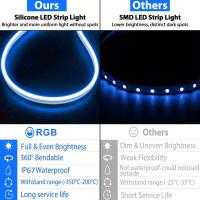 Tira De Lámparas LED Neón Inteligente RGB Flexible Control Remoto Luz De Fondo Para TV Decoración De Hogar Y Exterior Impermeable 1/3/5m - details 8