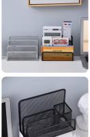 Estante De Escritorio Tridimensional De Metal Para Oficina Y Escuela Soporte De Cuaderno De Negocios Organizador De Archivos Durable Y Versátil Tamaño Compacto 17.5X13X9CM - details 13