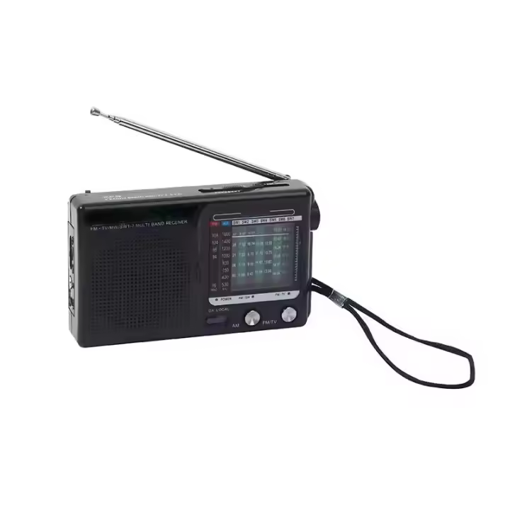 Radio portátil de bolsillo AM FM estéreo SW/AM/FM batería Radio Digital altavoz antena de Radio para uso de emergencia en interiores y exteriores - 1