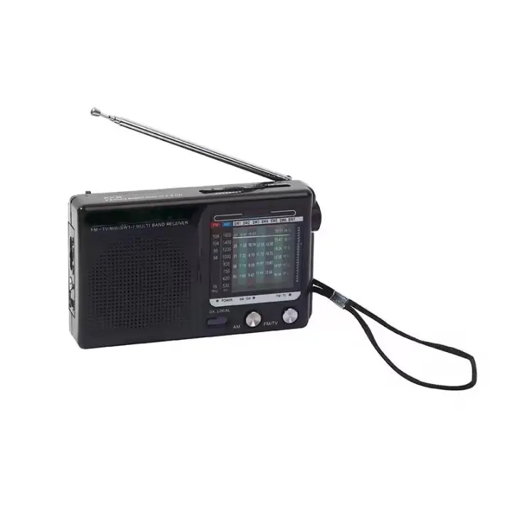 Radio portátil de bolsillo AM FM estéreo SW/AM/FM batería Radio Digital altavoz antena de Radio para uso de emergencia en interiores y exteriores - 1