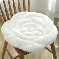 DWW-(blanc)45x45cm Coussin rond de coussin de chaise d'tudiant en peluche paissi - details 2