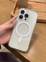Funda Magnética Transparente Para iPhone Compatible Con Magsafe Protección Antichoque Y Antiarrugas Silicona Acrílica Resistente Al Agua Y Al Polvo Para Modelos 7 a 16 plus Y Mini - details 7