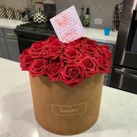 25pcs Rosas Artificiales Rojas Con Tallo Para Decoración De Bodas Y Fiestas De San Valentín Flores Artificial PE Para DIY - details 5