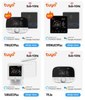 Termostato Wifi Tuya Inalámbrico Para Calefacción De Boilero Compatible Con Alexa Y Google Home Control De Temperatura Para Calentamiento De Agua Y Gas Batería Operada - details 1