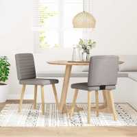 vidaXL Sillas de comedor 2 unidades tela en color Gris oscuro/Rojo vino tinto/Taupé y más | cómodas modernas ergonómicas para comedor cocina salón hogar - details 2