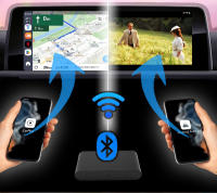 Nueva 2 En 1 Adaptador De Coche Carplay Y Android Auto Mini Box Wireless Carplay Para USB/Type C Plug And Play - details 1