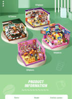 Mini Puzzle 3D De Calle Ciudad Con Café Tienda De Pelucas Y Salón De Belleza Bloques Creativos Para Decoración De Habitación Juguetes Para Niños Regalo De Cumpleaños Para Amigos - details 4