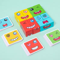 Juego Interactivo De Construcción De Cubos De Madera Con Expresiones Emocionales Juguetes Montessori Para Niños Y Niñas Educativos Para Aprendizaje De Emociones - details 7