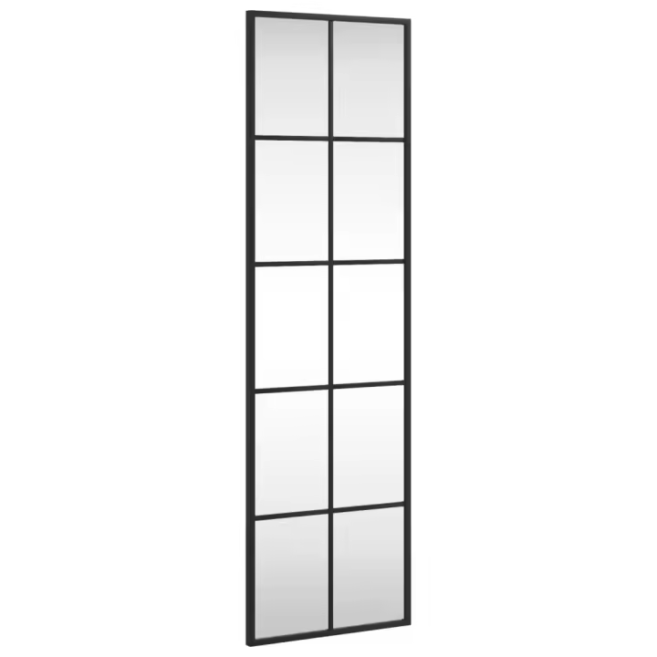Espejo de maquillaje rectangular de Hierro Negro 30x100 cm - 1