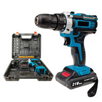 32N.m Alto Par Taladro Inalámbrico 21V 1350 RPM Doble Batería Larga Duración Diseño Ergonómico Juego de Herramientas Eléctricas para Bricolaje en Casa (con 24 Accesorios) Destornillador Eléctrico Multifuncional - details 5