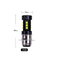 Bombilla De Moto LED Universal AC DC Ultra Blanca Alta Brillo H4 P15D BA20D 3030 15SMD Alta/Baja Lámpara De Moto - details 8