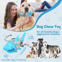Juguetes Para Morder De Perro En Forma De Tiburón Con Correa Juguetes Interactivos Para Limpieza De Dientes Y Entrenamiento Resistentes Al Morder Suplemento Para Mascotas - details 8