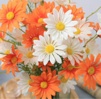 Rama De Flores Artificiales Amarillas Margarita Para Decoración De Fiesta Boda Hotel Jardín Accesorios De Flores Sintéticas Para DIY - details 13
