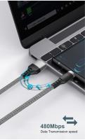 Cable USB Tipo-C Tejido NNBILI 6A Para Samsung Huawei Xiaomi Switch Sony PS5 Longitudes Variadas 8M 5M 3M 2M 1.5M 1M Carga Rápida - details 6